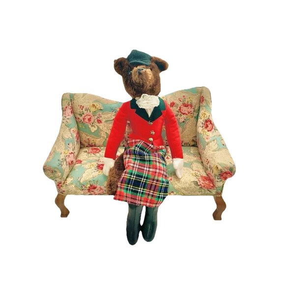 Mrs Fox in Equestrian Attire Stuffed Animal Vintage Store Display Design Decor - Picture 1 of 8
